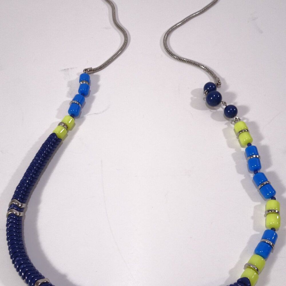 NWT Ann Taylor Banana Republic Trio of Blue Layer Necklace NWT 120 - Picture 6 of 10